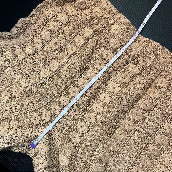 By Anthropologie Lace Cargo Pants Brown Knit Large - Picture 12 of 13